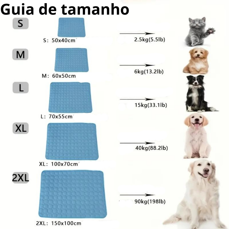 Tapete de resfriamento para cães